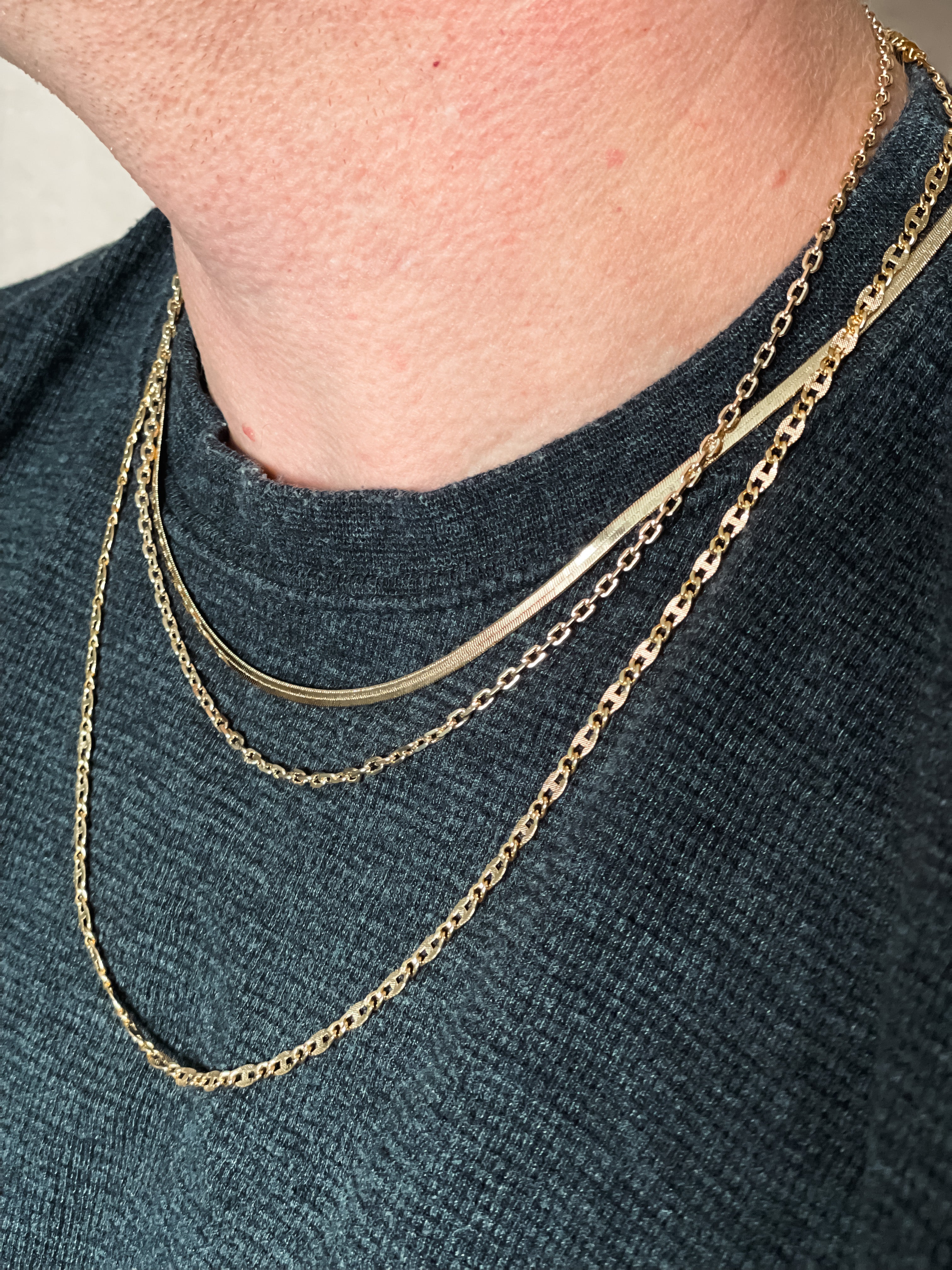 Moonbeam Herringbone Chain